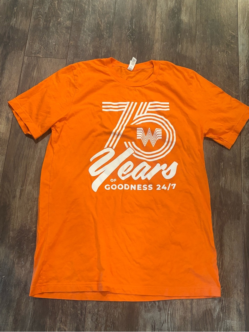 Bella Canvas Orange Graphic '75 Years' Short Sleeve Tee Whataburger